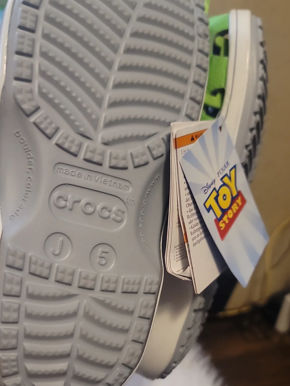 CROCS Kids Green and Purple Buzz Lightyear Clogs